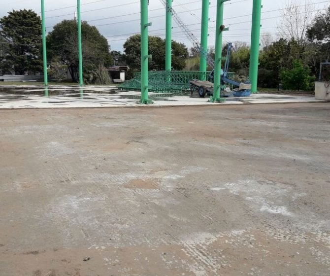 Pavimentación asfáltica playa de maniobras, 9 de Abril. – TYC SA